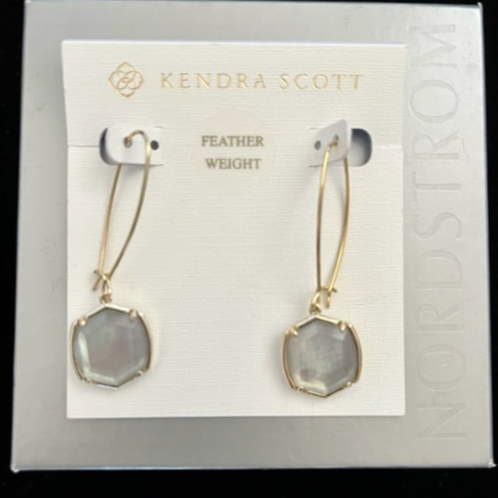 KENDRA SCOTT DROP EARRINGS IN IRIDESCENT OPALITE - BRAND NEW